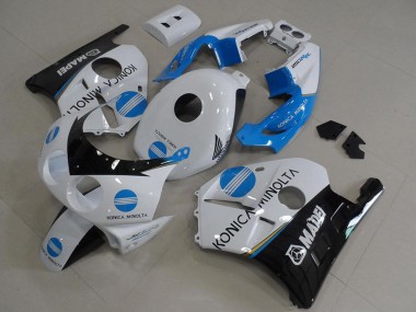 Buy 1990-1998 Honda CBR250RR MC22 Motorcycle Fairings - White Blue Glossy Black Konica Minolta UK