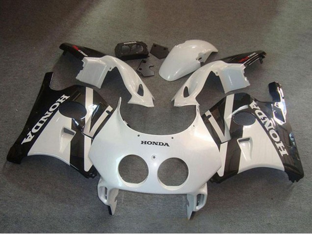 1990-1998 Honda CBR250RR MC22 Motorcycle Fairing Kits - White Glossy Black UK