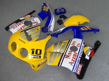 Buy 1990-1998 Honda CBR250RR MC22 Motorcycle Fairings - Yellow Blue Silver White Red Nastro Azzurro Breil 10 UK
