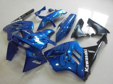Buy 1994-1997 Kawasaki ZX9R Motorcycle Fairing - Blue Black Flame UK