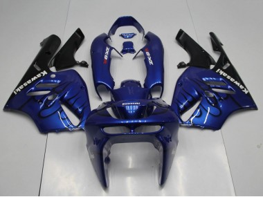 Buy 1994-1997 Kawasaki ZX9R Motorcycle Fairings - Blue Black Flame UK