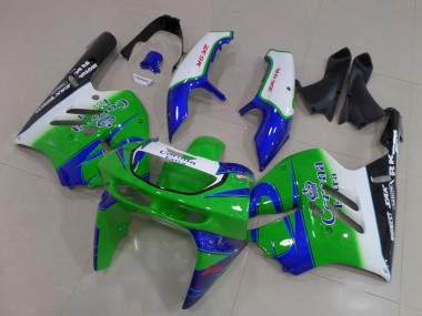 Buy 1994-1997 Kawasaki ZX9R Motorcycle Fairings - White Blue Green Black Corona Extra UK