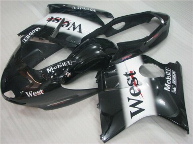 Buy 1996-2007 Honda CBR1100XX Blackbird Motorcycle Fairings - Glossy Black White West UK