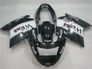 Buy 1996-2007 Honda CBR1100XX Blackbird Motorcycle Fairings - Glossy Black White West UK