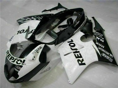 Buy 1996-2007 Honda CBR1100XX Blackbird Motorcycle Fairings - White Glossy Black Repsol UK