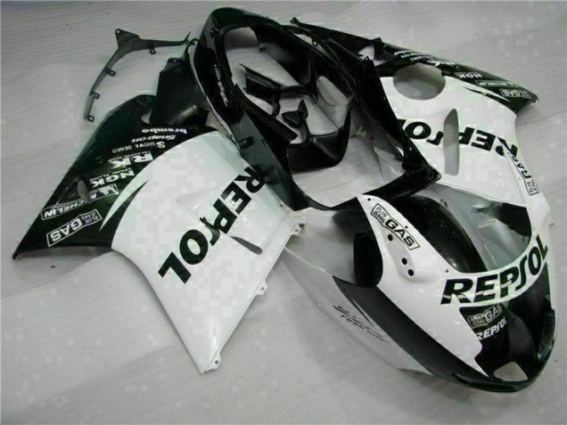 1996-2007 Honda CBR1100XX Blackbird Motorcycle Fairings - White Glossy Black Repsol UK