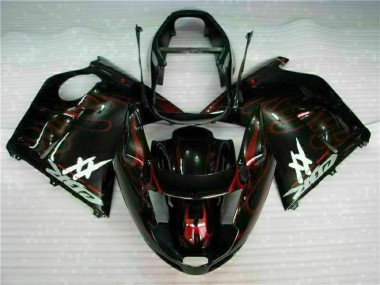 Buy 1996-2007 Honda CBR1100XX Blackbird Abs Motorcycle Fairing - Glossy Black Red Flame UK