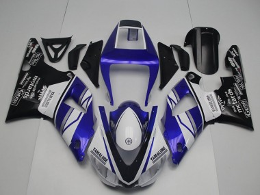 Buy 1998-1999 Yamaha YZF R1 Motorcycle Fairings - Blue White Glossy Black Yamalube Motards UK