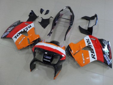 Buy 1998-2001 Honda VFR 800 Motorcycle Fairings - Orange White Red Glossy Black Repsol UK