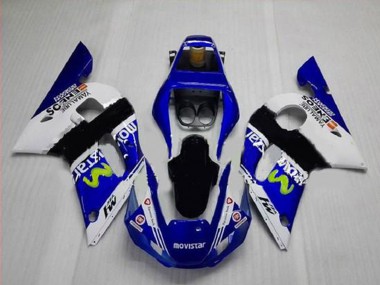 Buy 1998-2002 Yamaha YZF R6 Motorcycle Fairings - White Blue Black MoviStar ENEOS Yamalube UK