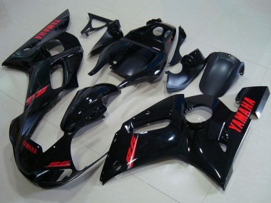 Buy 1998-2002 Yamaha YZF R6 Motorcycle Fairings - Glossy Black Red Decals UK