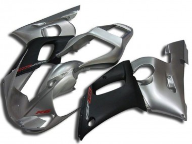 Buy 1998-2002 Yamaha YZF R6 Motorcycle Fairings - Silver Matte Black Red Decal UK
