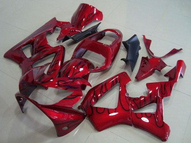 Buy 2000-2001 Honda CBR900RR 929 Motorcycle Fairings - Red Glossy Black Flame UK