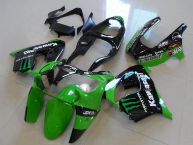 Buy 2000-2001 Kawasaki ZX9R Motorcycle Fairings - Glossy Black Green Monster UK