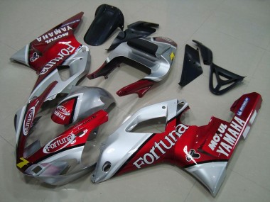 Buy 2000-2001 Yamaha YZF R1 Motorcycle Fairings - Silver Red Fortuna Motul 7 UK