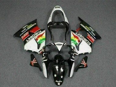 Buy 2000-2002 Kawasaki ZX6R Motorcycle Fairings - White Red Yellow Green Glossy Black Star EuroBet UK