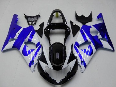 Buy 2000-2002 Suzuki GSXR 1000 Motorcycle Fairing - White Blue Glossy Black UK