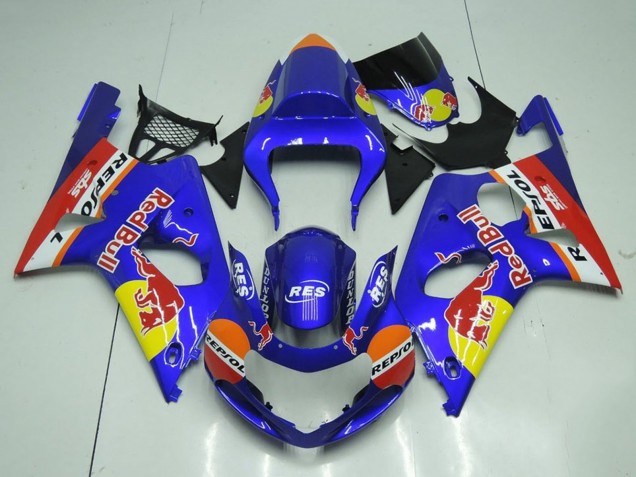 2000-2002 Suzuki GSXR 1000 Motorcycle Fairings - Blue Yellow Red Bull Repsol UK