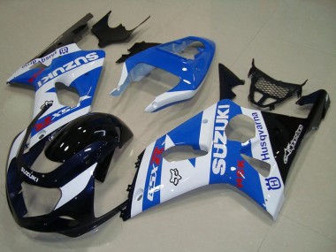 Buy 2000-2002 Suzuki GSXR 1000 Motorcycle Fairings - White Blue Glossy Black UK