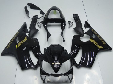 Buy 2001-2003 Honda CBR600 F4i Motorcycle Fairings - Glossy Black Gold Decals UK