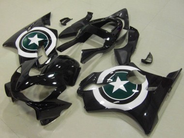 Buy 2001-2003 Honda CBR600 F4i Motorcycle Fairings - White Glossy Black Star UK