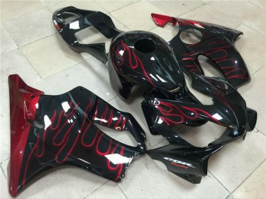 Buy 2001-2003 Honda CBR600 F4i Motorcycle Fairing - Glossy Black Red Flame UK