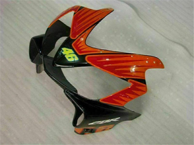 2001-2003 Honda CBR600 F4i Motorcycle Fairings - Yellow Orange Glossy Black Rossi 46 UK