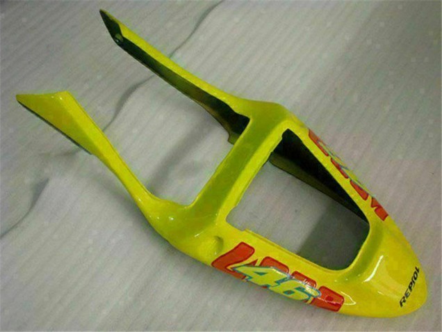 2001-2003 Honda CBR600 F4i Motorcycle Fairings - Yellow Orange Glossy Black Rossi 46 UK