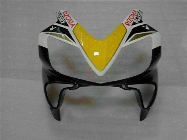 2001-2003 Honda CBR600 F4i Motorcycle Fairings - White Yellow Glossy Black Playboy UK
