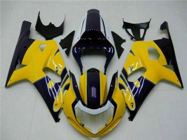 Buy 2001-2003 Suzuki GSXR 600/750 Motorcycle Fairings - Yellow Dark Blue Glossy Black UK