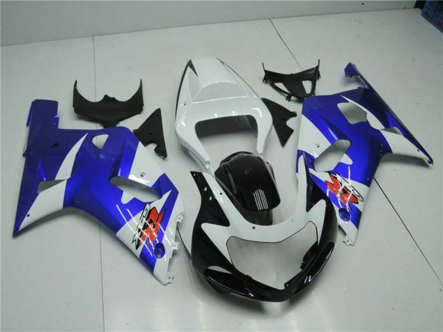 2001-2003 Suzuki GSXR 600/750 Motorcycle Fairings - White Blue Black UK