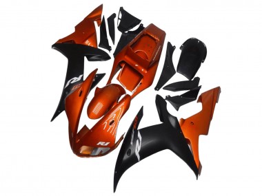 Buy 2002-2003 Yamaha YZF R1 Motorcycle Fairings - Orange Matte Black UK