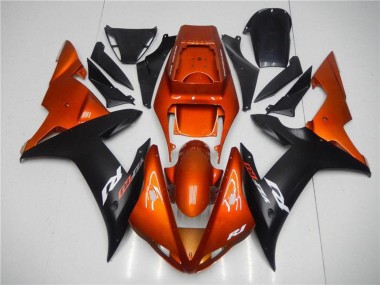 Buy 2002-2003 Yamaha YZF R1 Motorcycle Fairings - Orange Matte Black UK