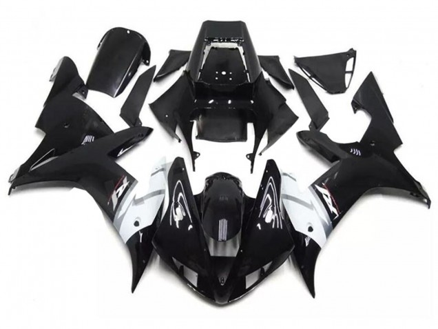 2002-2003 Yamaha YZF R1 Motorcycle Fairings - Glossy Black White Silver UK