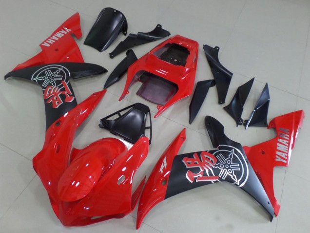 2002-2003 Yamaha YZF R1 Motorcycle Fairings - Red Matte Black UK