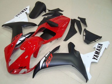 Buy 2002-2003 Yamaha YZF R1 Motorcycle Fairings - Red White Matte Black UK