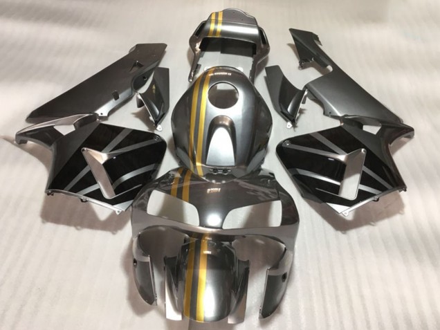 2003-2004 Honda CBR600RR Motorcycle Fairings - Silver Gold Glossy Black UK