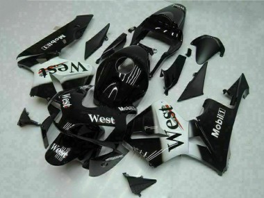 Buy 2003-2004 Honda CBR600RR Motorcycle Fairings - Glossy Black White West Mobil UK