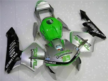 Buy 2003-2004 Honda CBR600RR Motorcycle Fairing - Silver Green Glossy Black UK