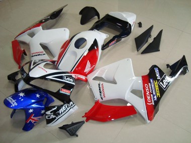 Buy 2003-2004 Honda CBR600RR Motorcycle Fairings - White Red Blue Glossy Black Star Lee UK