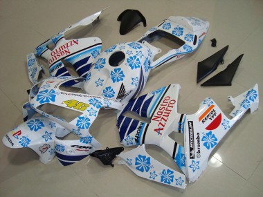 Buy 2003-2004 Honda CBR600RR Motorcycle Fairings - White Blue Red Nastro Azzurro UK