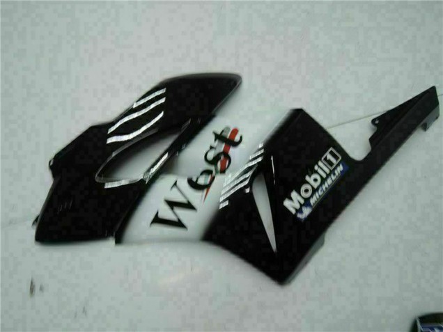 2004-2005 Honda CBR1000RR Motorcycle Fairings - Glossy Black White West Mobil Michelin UK
