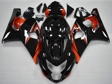 Buy 2004-2005 Suzuki GSXR 600/750 Motorcycle Fairings - Glossy Black Red Stripe UK
