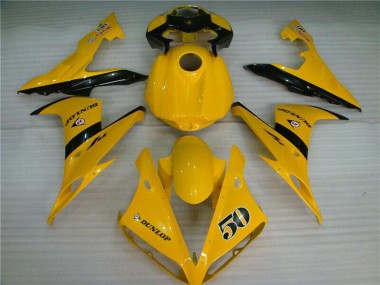 Buy 2004-2006 Yamaha YZF R1 Motorcycle Fairings - Yellow Glossy Black Dunlop 50 UK