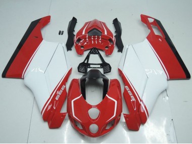 Buy 2005-2006 Ducati 999 Motorcycle Fairings - White Red Glossy Black UK