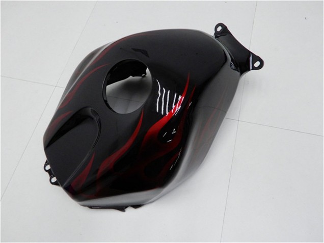 2005-2006 Honda CBR600RR Motorcycle Fairing Kits - Glossy Black Red Flame UK