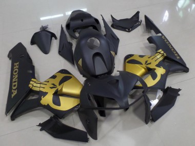 Buy 2005-2006 Honda CBR600RR Motorcycle Fairings - Matte Black with Gold Skull UK