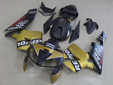 Buy 2005-2006 Honda CBR600RR Motorcycle Fairings - Matte Black Gold Repsol UK