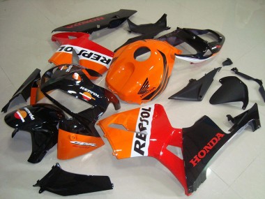 Buy 2005-2006 Honda CBR600RR Motorcycle Fairing Kits - Orange White Red Glossy Black Repsol UK