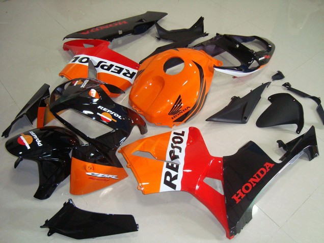 2005-2006 Honda CBR600RR Motorcycle Fairing Kits - Orange White Red Glossy Black Repsol UK
